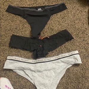 3 victoria secret thongs